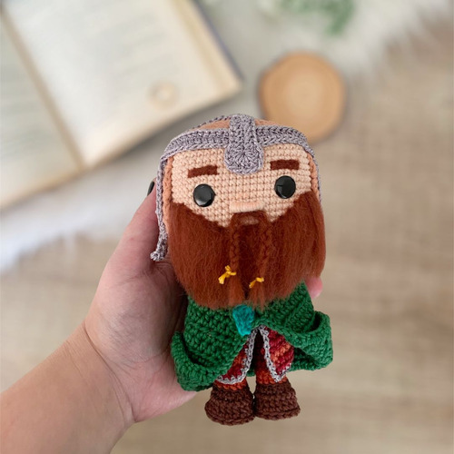 Gimli Amigurumi Boneco Estilo Funko Senhor Dos Anéis