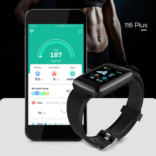 Imagen 6 de 10 de Reloj Inteligente 116 Plus D13 Smartwatch Fit Android iPhone