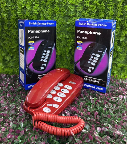 Teléfono Para Cantv Casa, Oficina, Kx-t580 Rojo/negro/blanco
