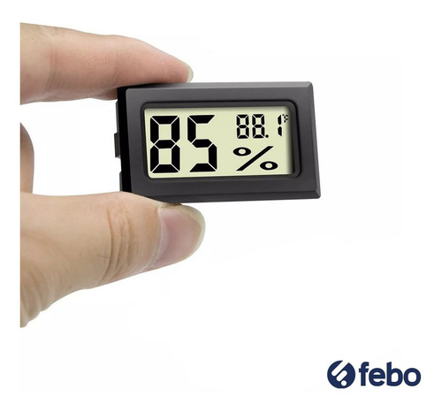 Mini Termometro De Humedad Digital Con Sensor Febo