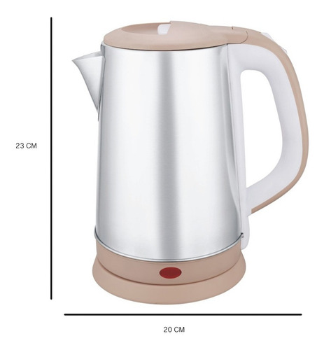 Tetera Jarra Electrica Hervidor Agua De Acero Inoxidable 2 L