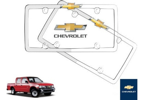 Par Porta Placas Chevrolet Luv 2.2 2001 Original