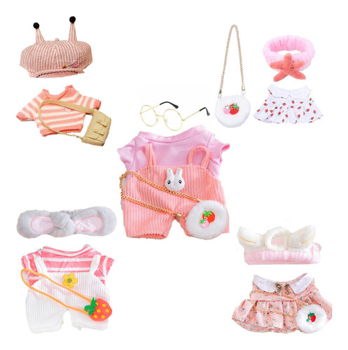 Rosa De Kit 5 Accesorios Ropa Muñeca Pato Lalafanfan