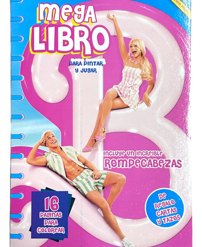 Mini Mega Libro Libro Para Colorear Barbie