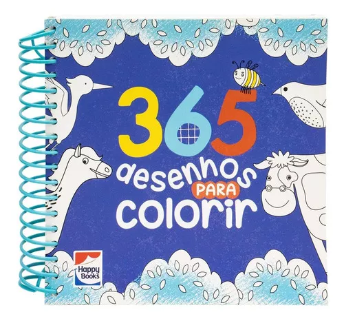 Livro De 365 Desenhos Para Colorir (Capa Azul) Todo Livro – Ref