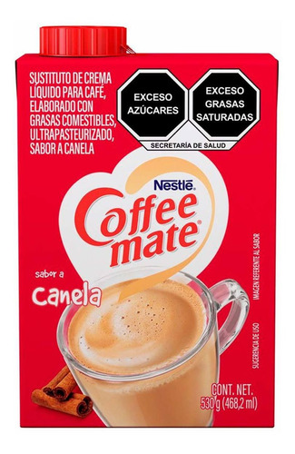 Sustituto De Crema Para Café Coffee Mate Líquido Sabor Canela 530g