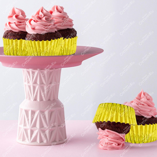 Js Capacillo Estandar Cupcake Repostería Dorado Metalico