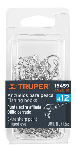 Anzuelo Para Pesca # 12 100 Piezas Truper 15459