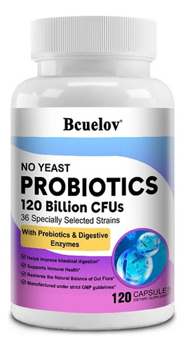 Bcuelov Probiotix Probioticos High Potency 120b Cfu 60 Caps Sin sabor