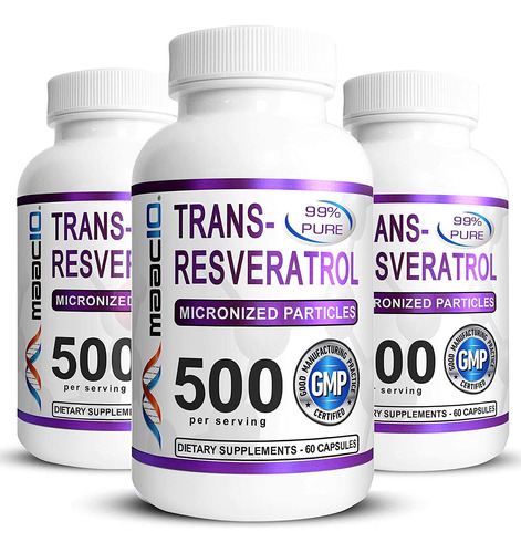 Maac10 Trans-resveratrol Micronizado (180 Capsulas) | Extrac