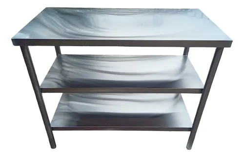 comprar Mesa De Trabajo 110 X 55 Triple Base En Acero Inoxidable