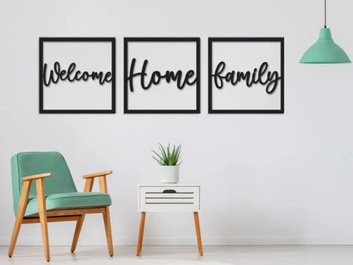 Cuadro Decorativo Mdf Welcome Home Family