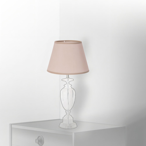 Cupula Abajur Basic Pequeno Tecido Bege Ex596nd (d)13cm