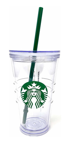 Starbucks Cold Cup Vaso Grande Transparente Logotipo 16