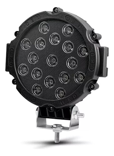 Faro Auxiliar 51w 17 Led Redondo 7  12v 24v Utv 4x4 Camión 