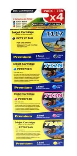 Pack Pacific Color Epson 117/732/733/734 15ml /01-pct117pack