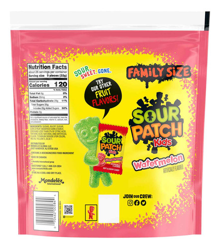Pack Sour Patch Kids Watermelon + Skittles Sabor Original