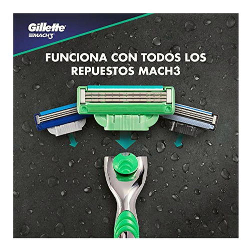 Gillette Mach3 Sensitive 1 Máquina Para Afeitar+ 2 Cartuchos