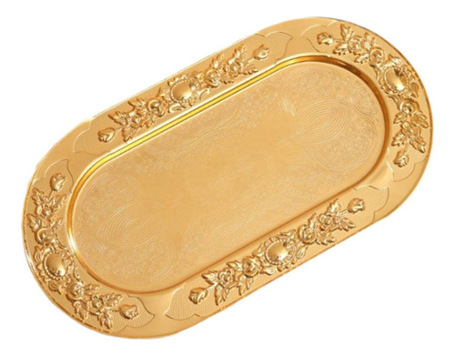 Plato Dorado Para Fruta, Plato De Postre, Adorno De Lujo,