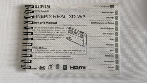 Cámara Fujifilm 3d W3 (Usado)