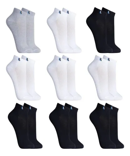 Kit 09 Pares De Meias Meia Lupo Cano Curto Sport Algodão