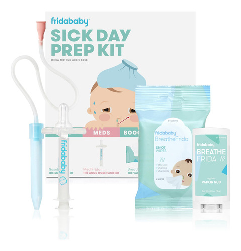 Baby Sick Day Prep Kit By Fridababy - Includes Nosefrida