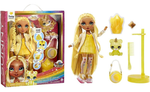 Muñeca Rainbow High Sunny Con Kit De Slime Y Mascota 