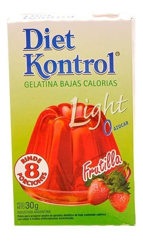 Gelatina Diet Kontrol Pack X6 Frutilla X30g