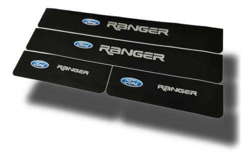 Protector Cubre Zocalos Ford Ranger D/c Linea Vieja Carbono