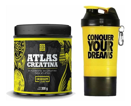 Atlas Creatina - 300g   Coqueteleira - Iridium Labs