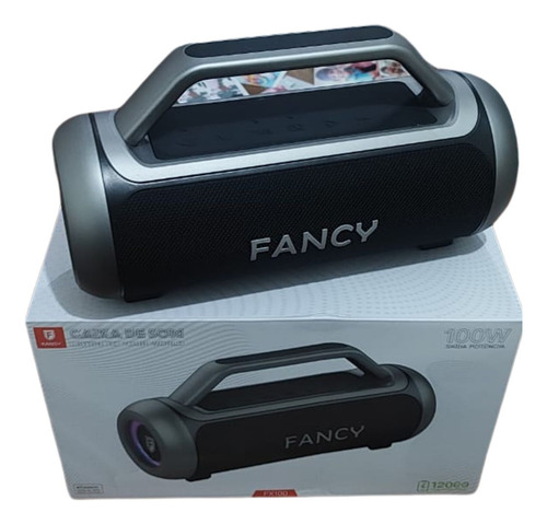 Caixa De Som Portátil Fancy F100led Bluetooth Tws