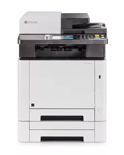 Impresora a color multifunción Kyocera Ecosys M5526cdw con wifi blanca y gris 120V