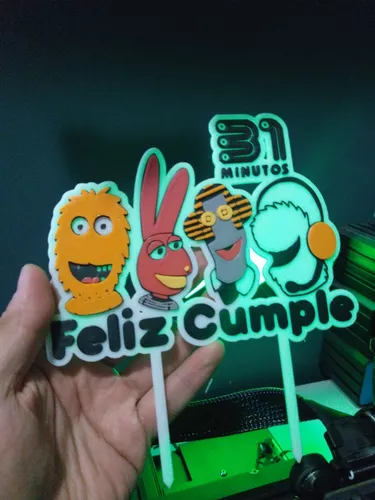 Topper Decoración Feliz Cumpleaños En 3d - Mario Bross