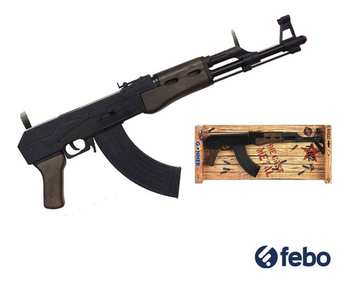 Rifle Gonher Juguete 8 Tiros De Fulminantes Ak47 Niños Febo