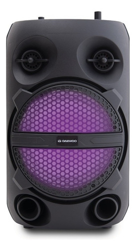 Parlante Portátil Daewoo 900 W Luces Led Rgb Radio Fm Y Usb