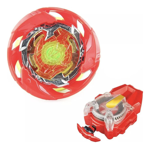 Beyblade Burst Random Booster Knight B143-3 + Lançador Corda Cor Vermelho E Verde