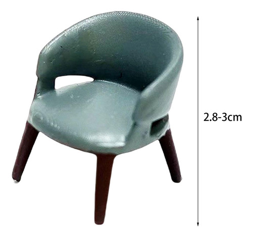 2 Sillón En Miniatura A Escala 1:64 Para Modelos De Gris