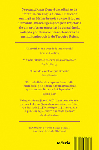 Juventude Sem Deus, De Horvath, Odon Von. Editorial Todavia, Capa Mole, Edição 1 Em Português, 2024