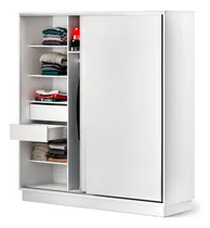 Comprar Placard Ropero Puertas Corredizas Placares Melamina Moderno Puerta Corrediza Vestidor Placar Interior 180cm x 195cm Dielfe PE180 Color Blanco