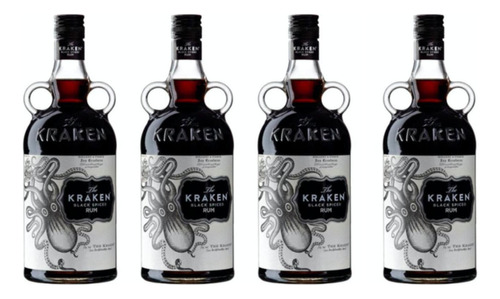 Pack De 4 Ron Kraken Black Spiced 750 Ml