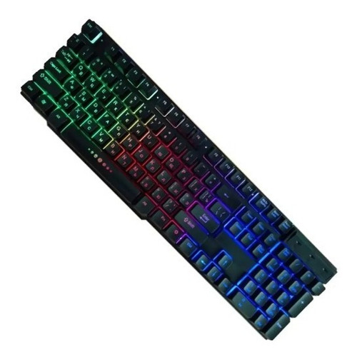 Teclado Gamer Gamemax K207-s Iluminado 3 Colores Usb Pcreg Color del teclado Negro