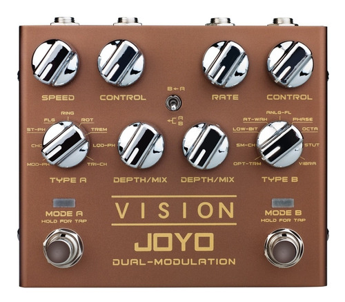 Vision R-09 Joyo. Multi Pedal De Modulación De Dos Canales