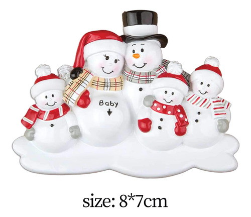 3 Decoraciones Familiares De Muñecos De Nieve Para 3 Piezas