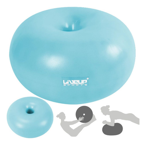 Bola Pilates Exercícios Fisioterapia Yoga Donut Azul