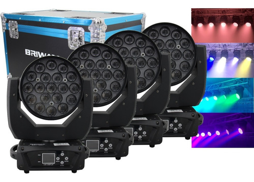04 Moving Bee Eyes Wash Auracom Zoom 19x15w Rgbw (no Case)