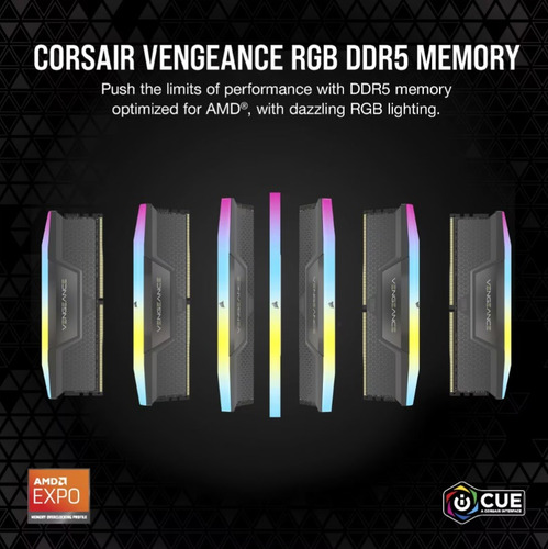 Memória Corsair Vengeance Rgb 32gb 2x16gb 6000mhz Ddr5 Expo
