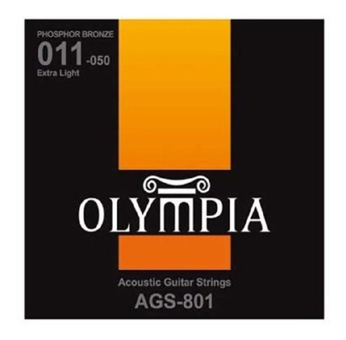 Encordado Cuerdas Guitarra Acústica Olympia 011 Ags-801 