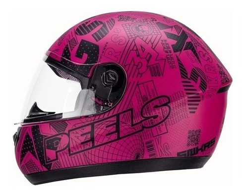 Capacete Fechado Peels Spike Modelo Monkey Preto E Rosa