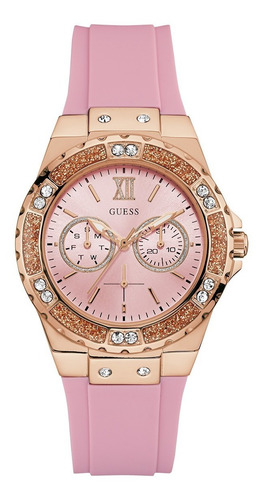 Reloj Para Mujer Guess Limelight W1053l3 Color Rosa Color del bisel Oro rosa