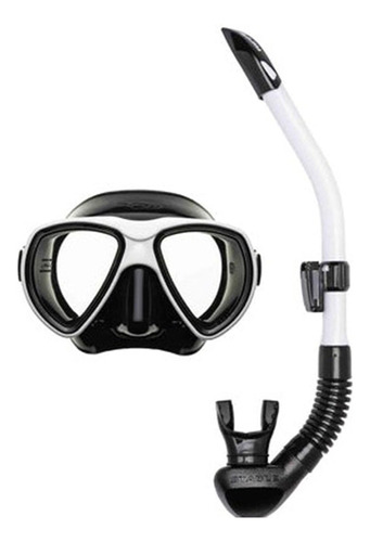 Set De Máscara Y Snorkel Premium - Nekton Blanco Riffe